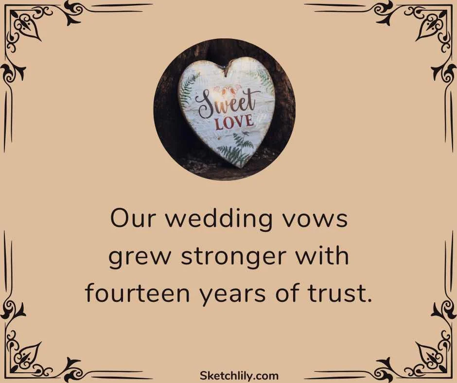 14th Wedding Anniversary Message