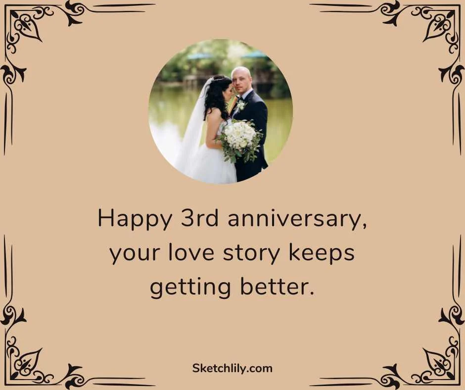 Happy 3rd Wedding Anniversary Wishes
