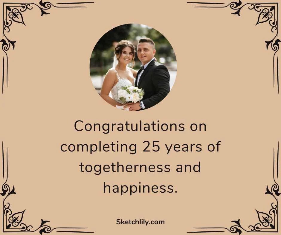 25th Wedding Anniversary Wishes