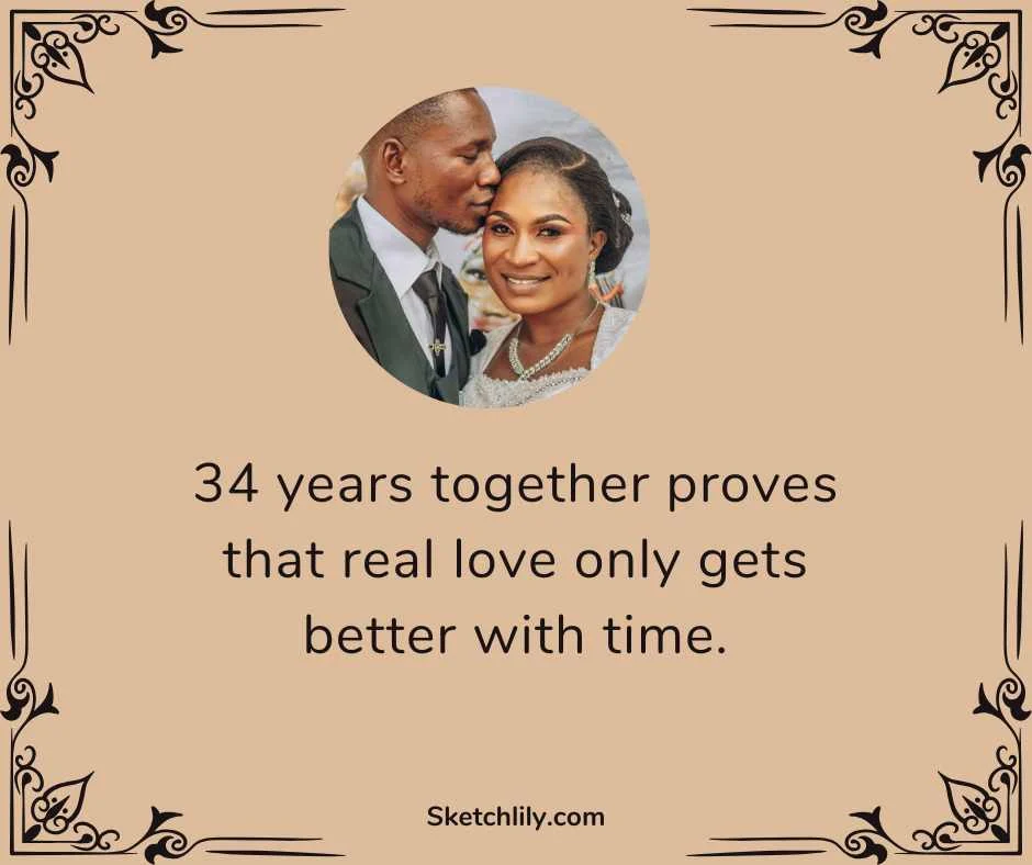 34 Years Anniversary Quotes
