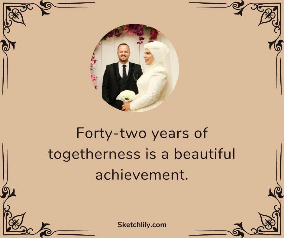 42nd Anniversary Wishes