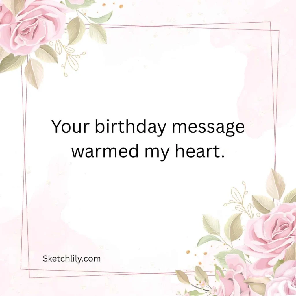 Cute Thank You for the Birthday Wishes
