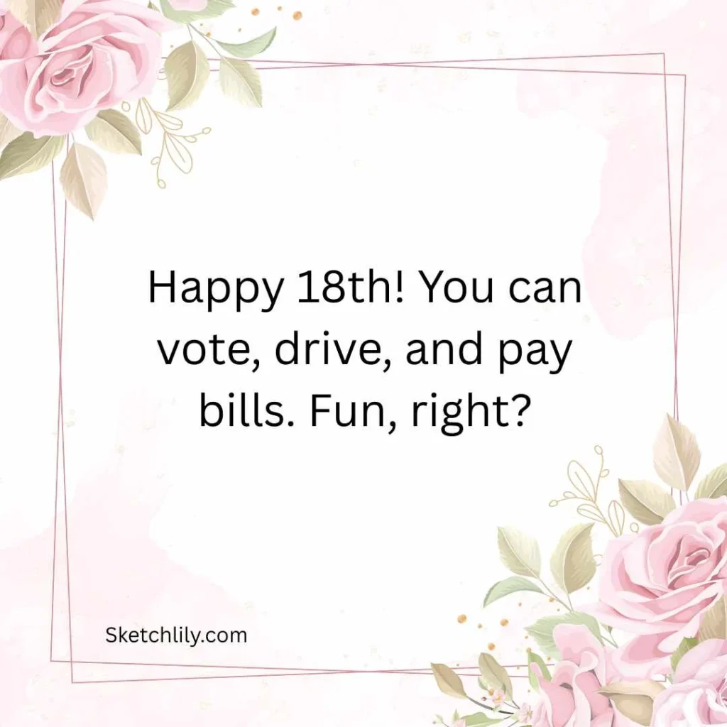 Funny 18th Birthday Wishes