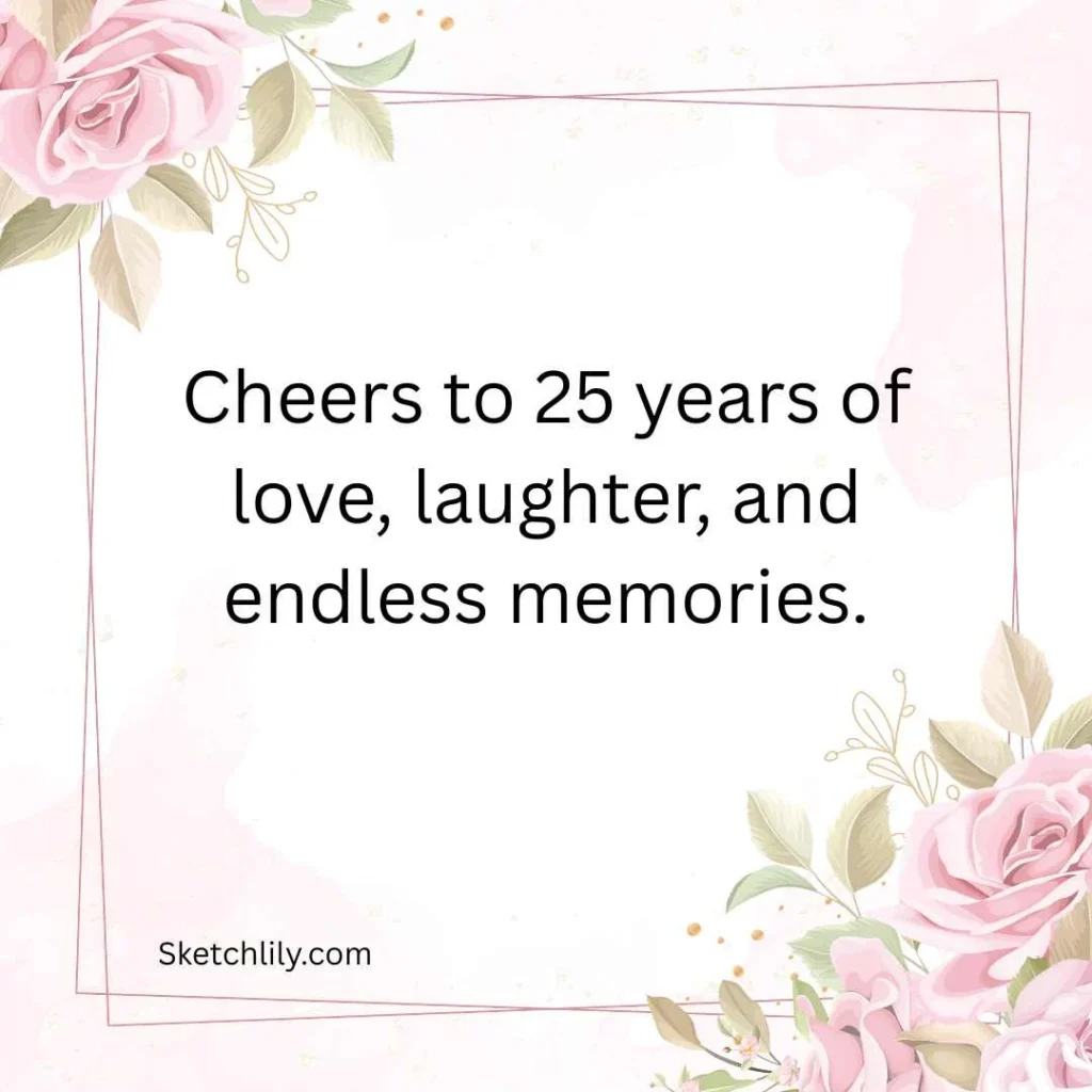 Romantic 25th Wedding Anniversary Wishes for Spouse