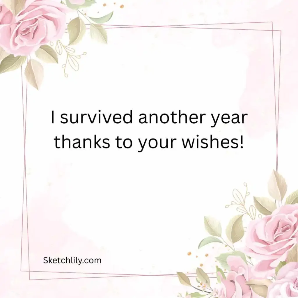 Funny and Playful Birthday Thanks Replies