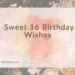 Sweet 16 Birthday Wishes 