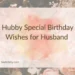 Hubby Special Birthday Wishes for Husband 